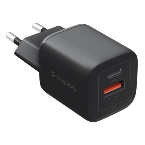СЗУ Deppa USB Type-C+USB-A QC 3.0 PD 4.0 33W Black (11477) фото 