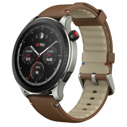 Умные часы Amazfit A2166 GTR 4 Brown Leather фото 